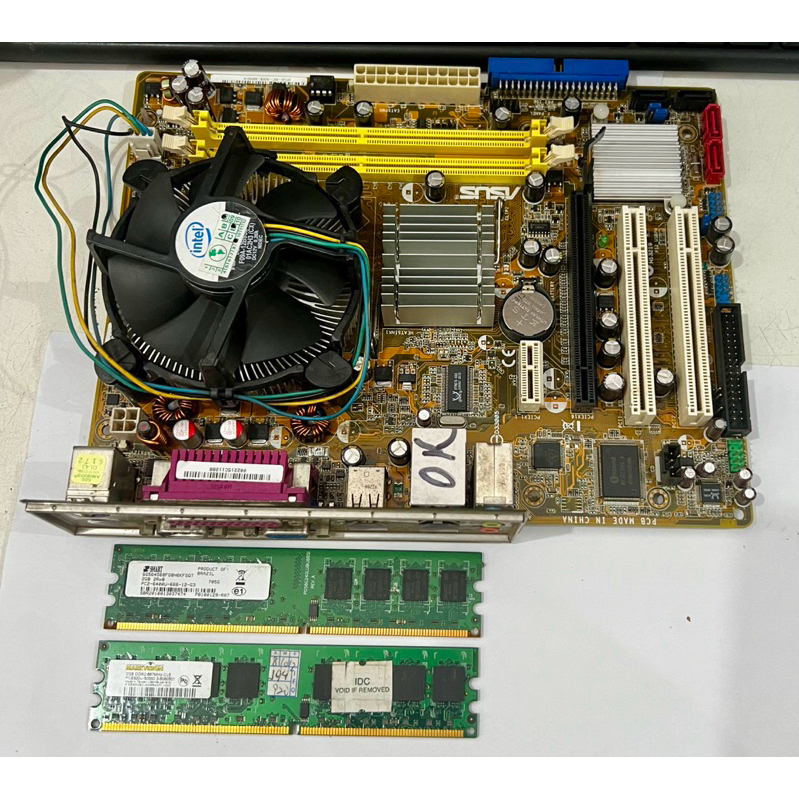 KIT PLACA MÃE  ASUS P5GC-MX PROCESSADOR INTEL DUAL CORE E2160 SOQUETE LGA 775 DDR2  + 4GB MEMÓRIA  (USADA)
