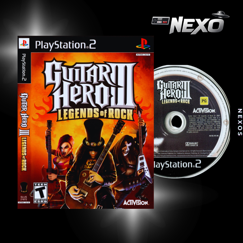 Guitar Hero III Legends of Rock PS2 - Disco Físico,Game Repro Ps2 / Play 2 Patch Copy Retro