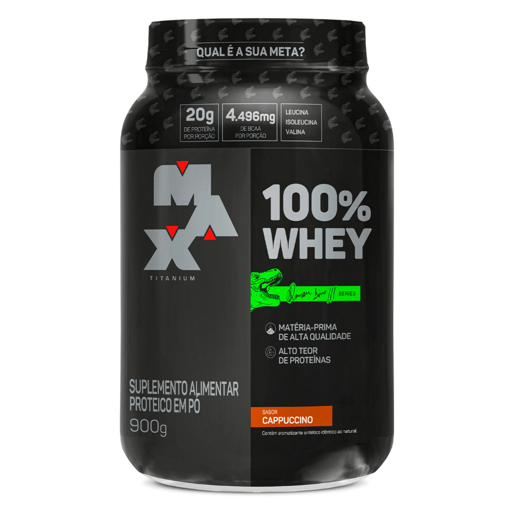 Whey Protein Concentrado 100% Whey Dino Max Titanium 900g
