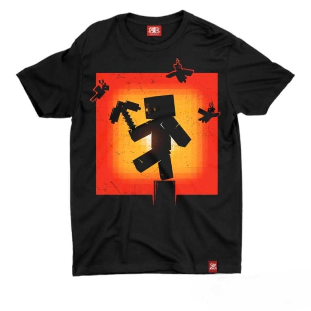 Camiseta Minecraft Gamer Creeper Laranja
