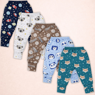 Kit 5 Pçs Mijão Malha Estampado 100% Algodão Menino Vira Pé em Oferta na Shopee