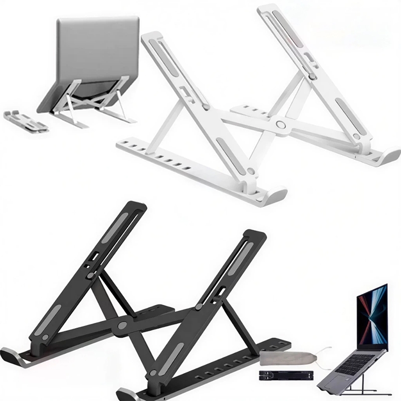 Suporte Metálico Ergonômico para Notebook Tablet e Macbook Base Dobrável de Alumínio
