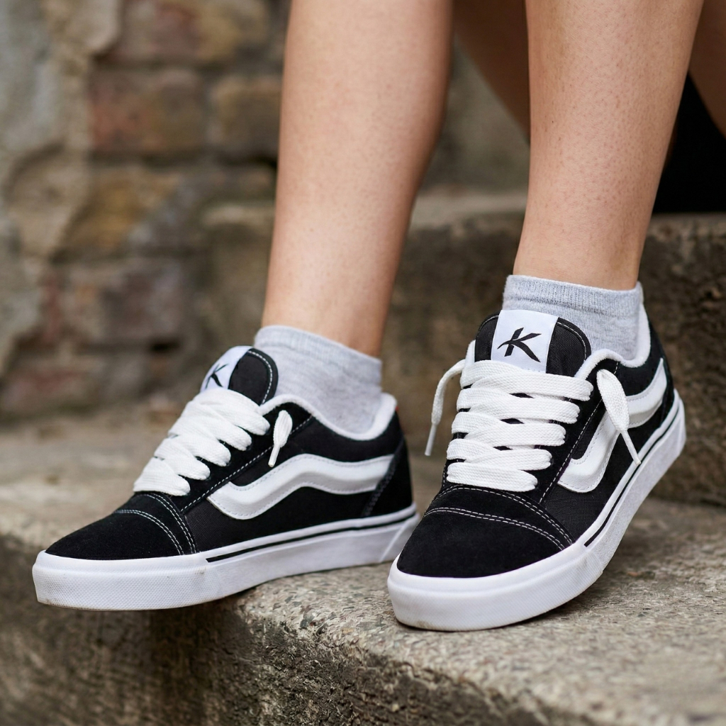 Tenis Feminino KNW Original Kalum Academia Confortavel Cadarço Grosso Oferta Hoje