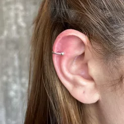 Piercing Fake Argola de Prata 925 Bolinha 3mm
