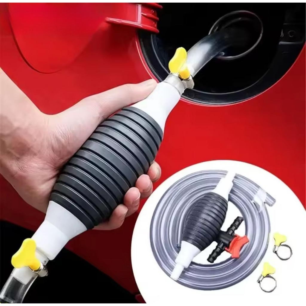 Bomba de Sucção Manual Transferência Gasolina, Etanol, Óleo, Água - Carro, Moto, Jetski em Oferta na Shopee