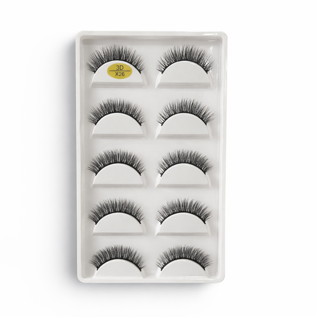 Cilios postiços 3D X26 - CARTELA COM 05 PARES em Oferta na Shopee