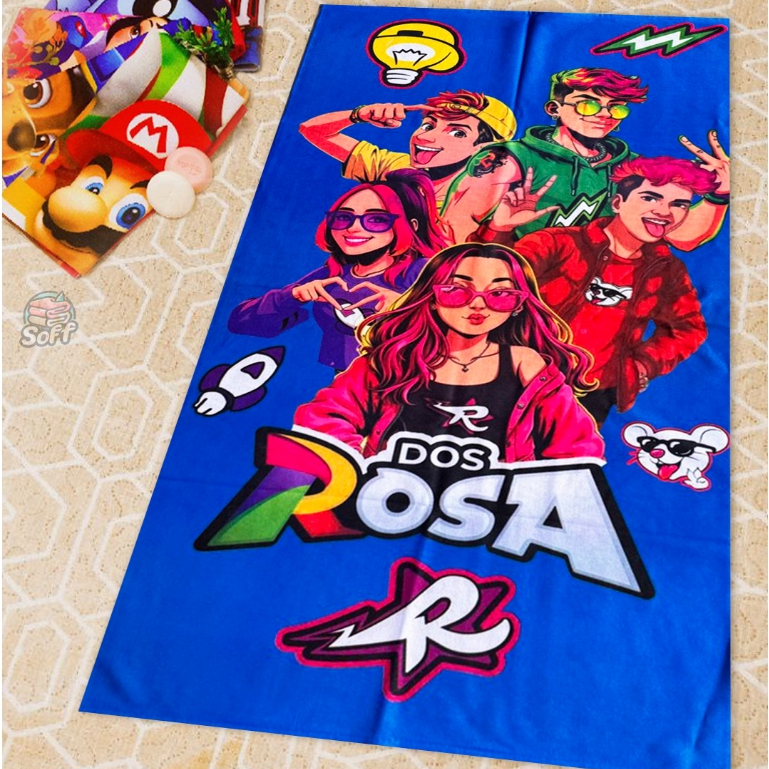 Toalha DOS ROSA de Banho e Praia Temática Personalizada do Gigante Algodão Azul em Oferta na Shopee