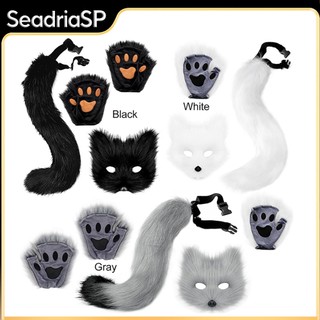 KIT 4 Máscara De Gato Branco Half Masquerade P/ Fantasia De Festa