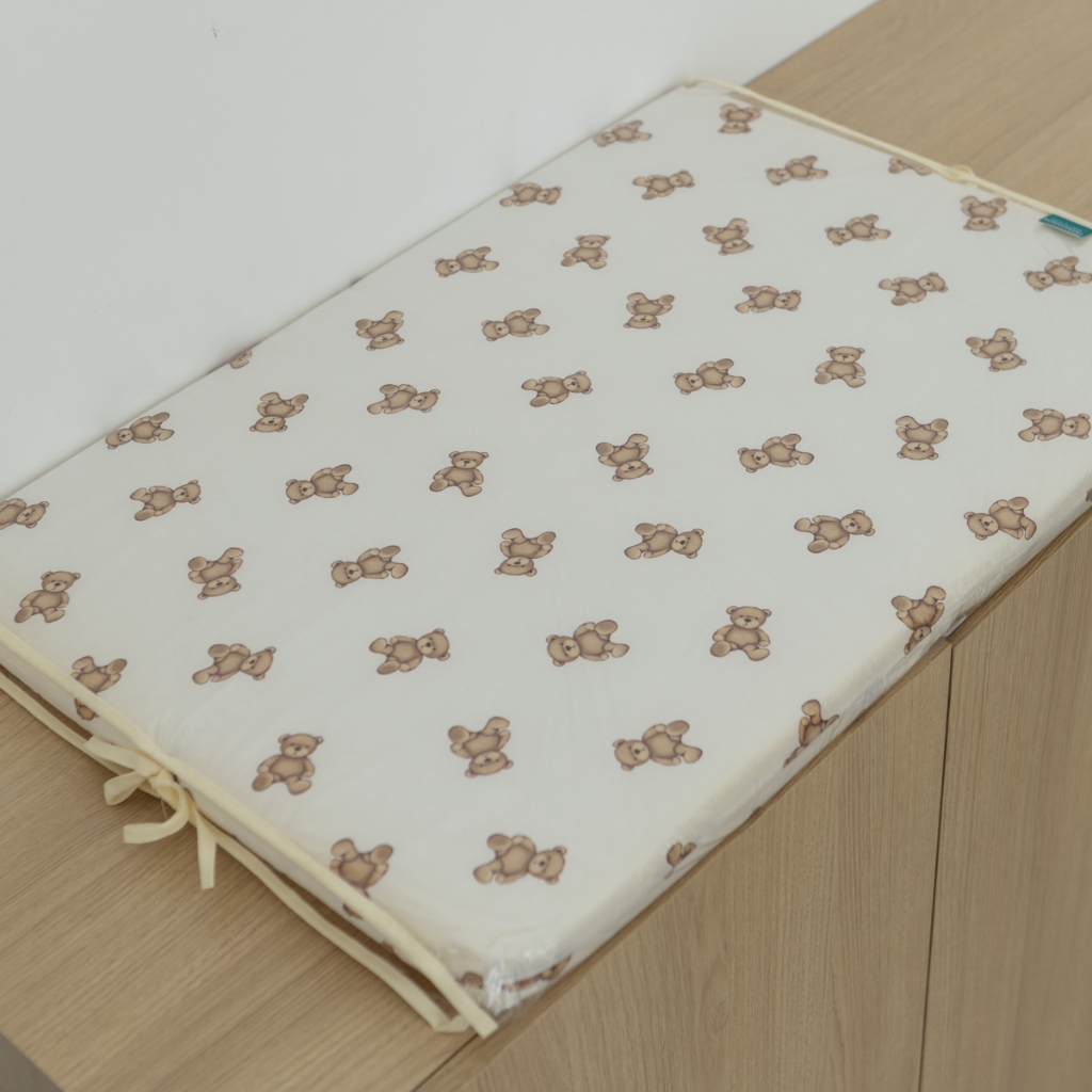 Trocador de Quarto com Capa removivel E Protetora Impermeavel 100% Algodão Percal para bebe Estampado e Liso