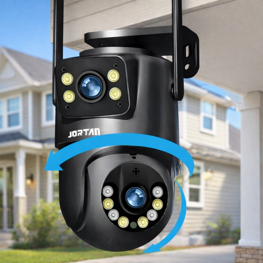 Câmera De Segurança a Prova de água Lente Dupla APP ICSEE IP66 Camera IP WiFi 360