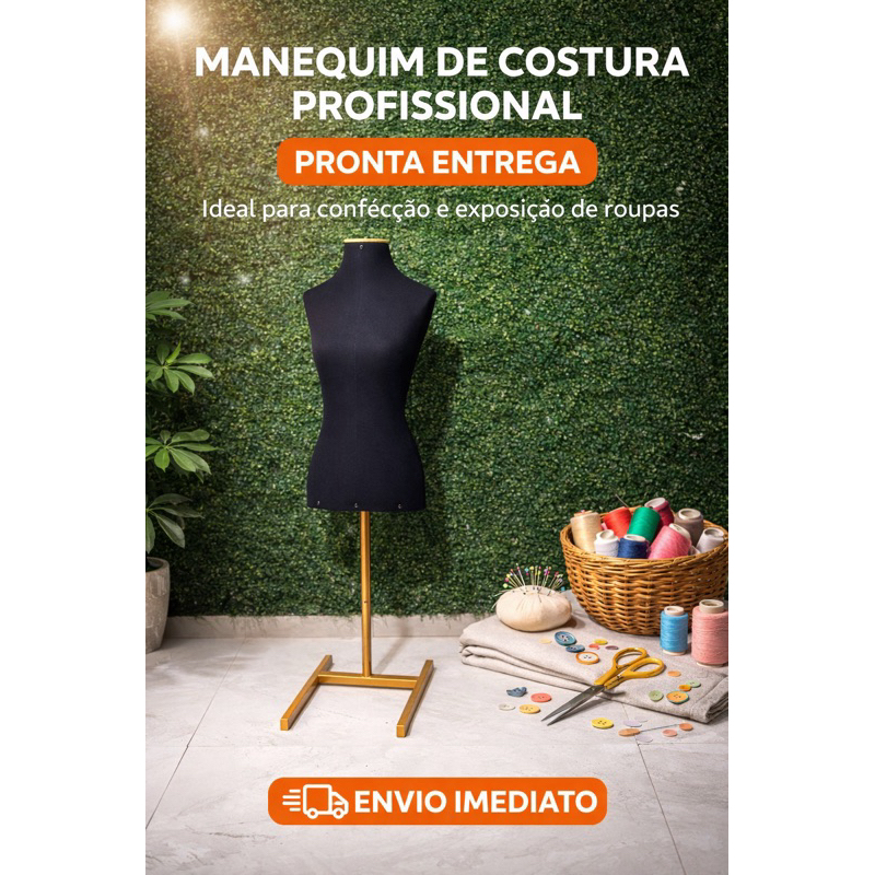 Manequim Busto Feminino com Pedestal Rosê/Dourado - Design Versátil e Sofisticado