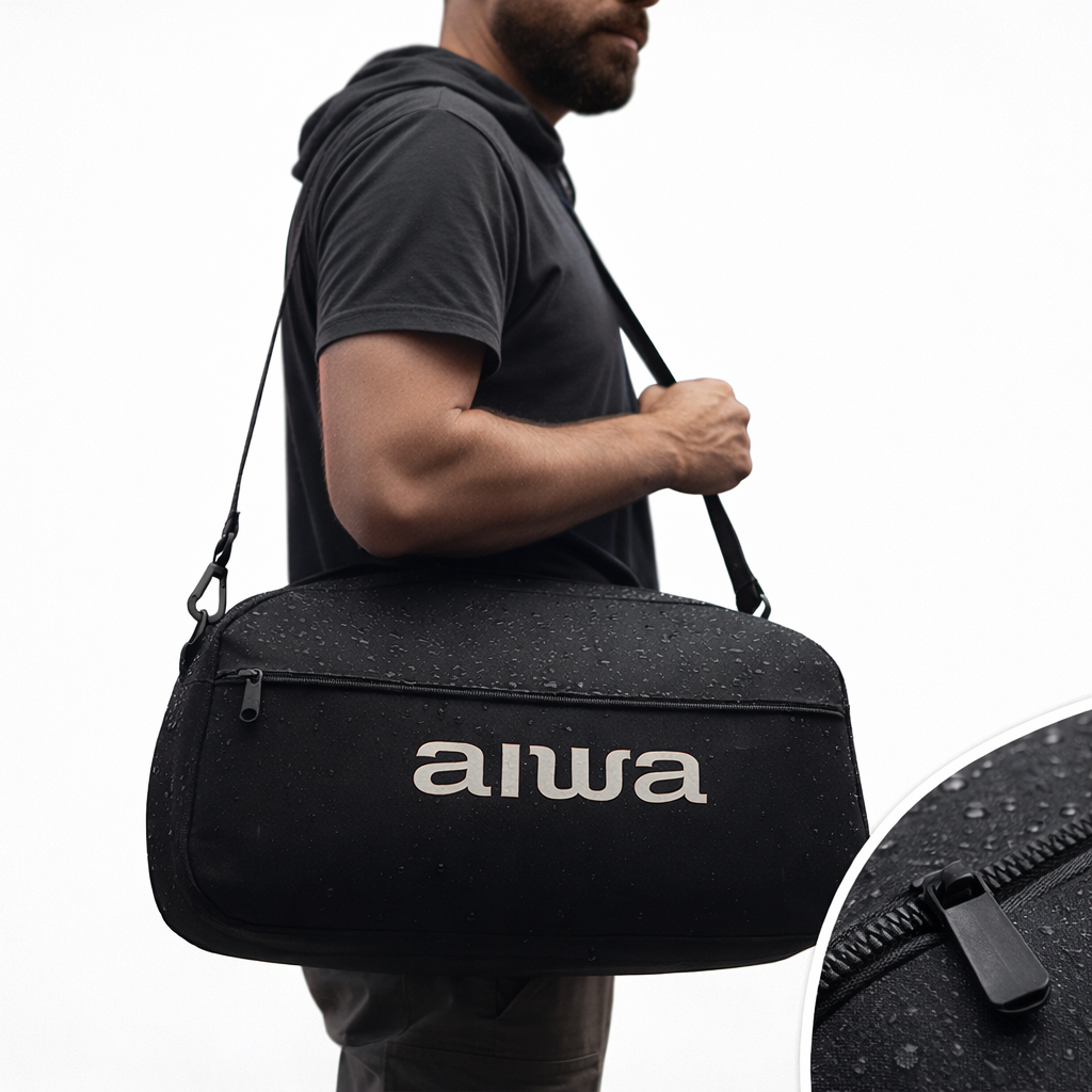 Capa Case Compativel Boombox Aiwa Bolsa Case de Transporte com Alça Proteção Contra Impactos Poeira e Arranhões