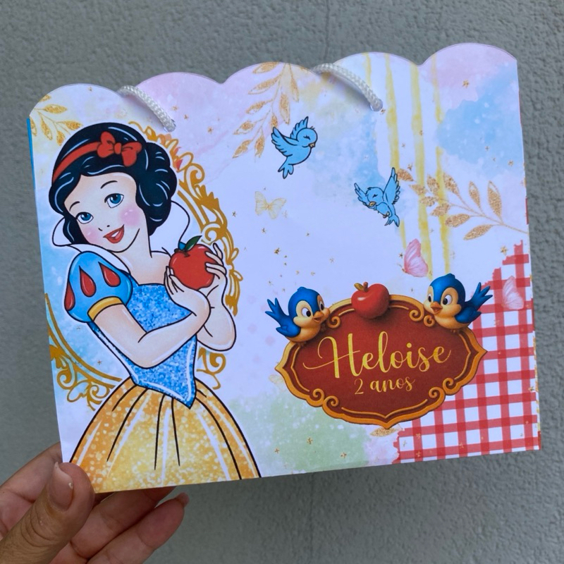 ENVIO RÁPIDO|Sacolinha Surpresa Branca de Neve,Personalizados Branca de Neve,Princesa, Sacolinha Princesas