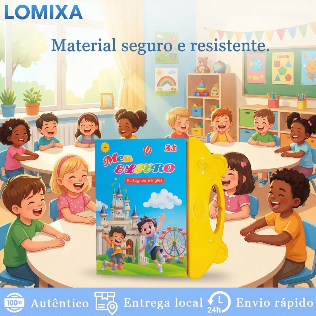 Livro Interativo Infantil Bilíngue com Som e Toque Multi Temas Educativo Português Inglês para Educação Infantil em Oferta na Shopee