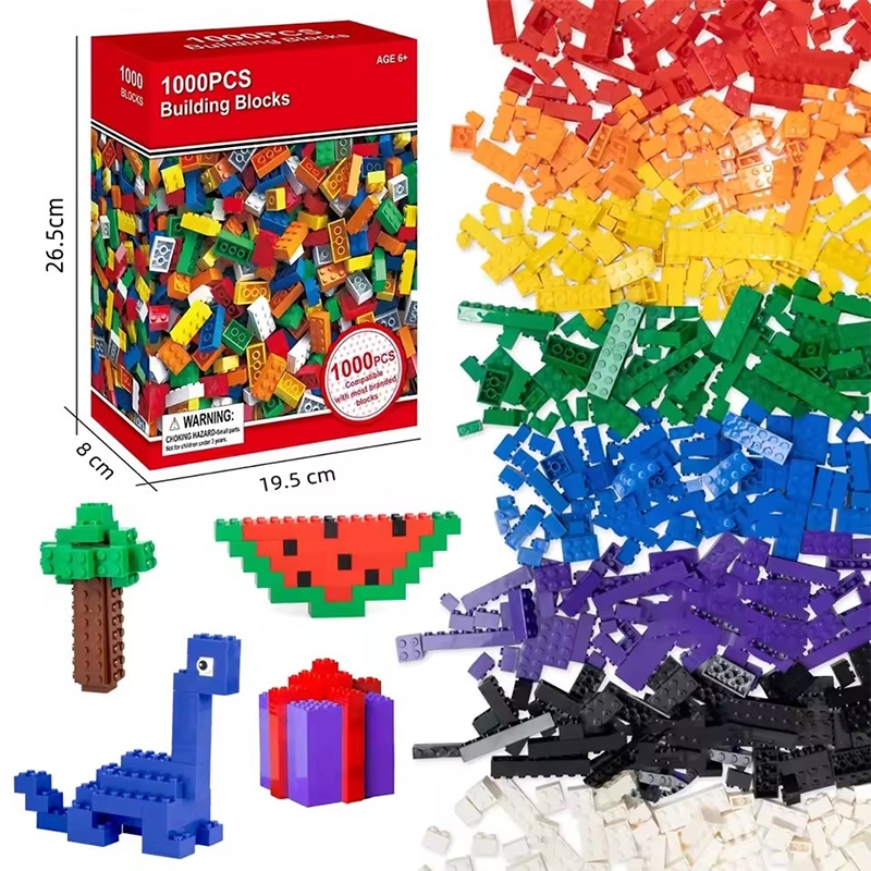1000peças Brinquedos de blocos construção para crianças Placa inferior com blocos de construção25*25cm