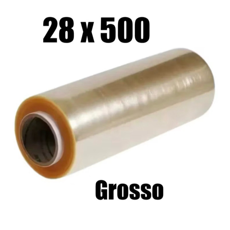 Filme PVC Transparente Refil 28cm x 500m - Alta Resistência e Vedação, Versátil e Não Tóxico