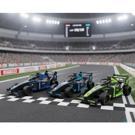 Brinquedo Carrinho Controle Remoto Fórmula 1 Esportivo Brinquedo Menino Infantil 3 Funções Veloz - Aprovado p/ INMETRO