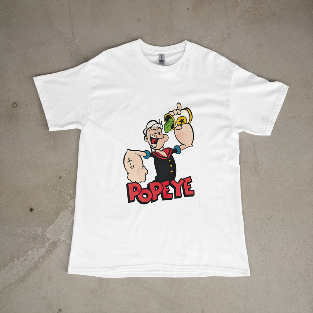 Camiseta Popeye o Marinheiro – Edição Retrô "Poder do Espinafre" Estampa Exclusiva Várias Cores