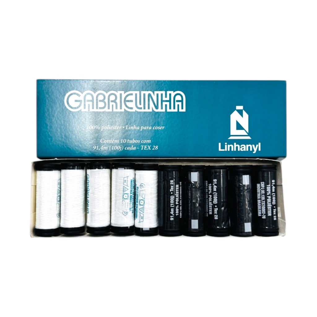Linha Gabrielinha Com 100 Jd - BRANCA E PRETA - Caixa Com 10 Unidades em Oferta na Shopee