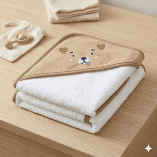 Kit 2 Toalhas Bebê com Capuz Grande e Macia –kit duas toalhas com capuz bichinho Ideal para Recém-Nascido antialergica