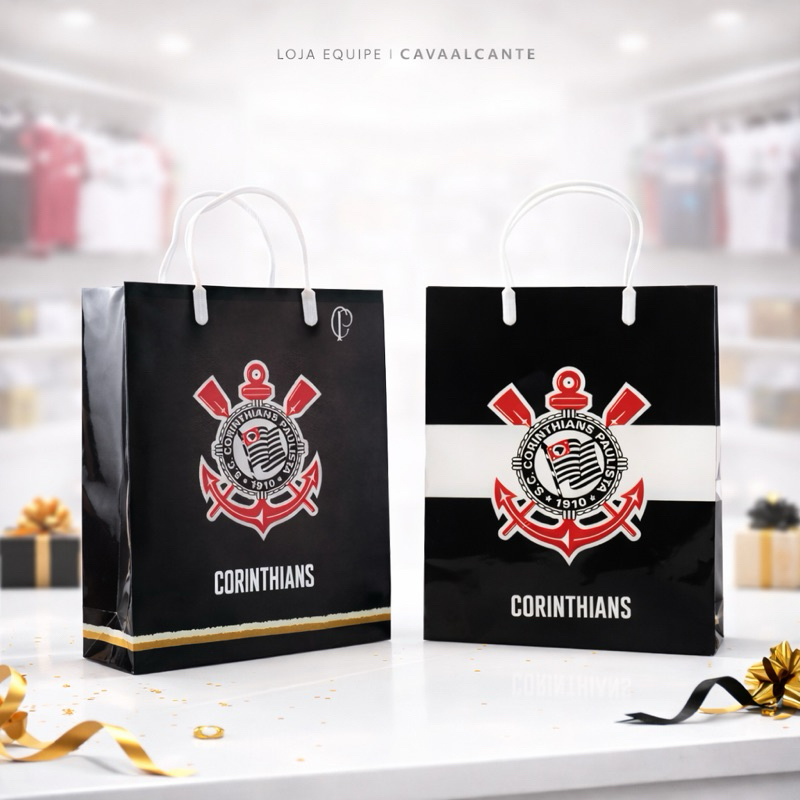 1 Sacola De Presentes Cores Time 33x9x27cm - Corinthians Unidade em Oferta na Shopee