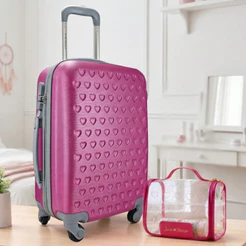 Kit Mala de bordo + Necessaire transparente com melhor Custo-Beneficio para Viagem e passeio