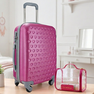 Kit Mala de bordo + Necessaire transparente com melhor Custo-Beneficio para Viagem e passeio em Oferta na Shopee