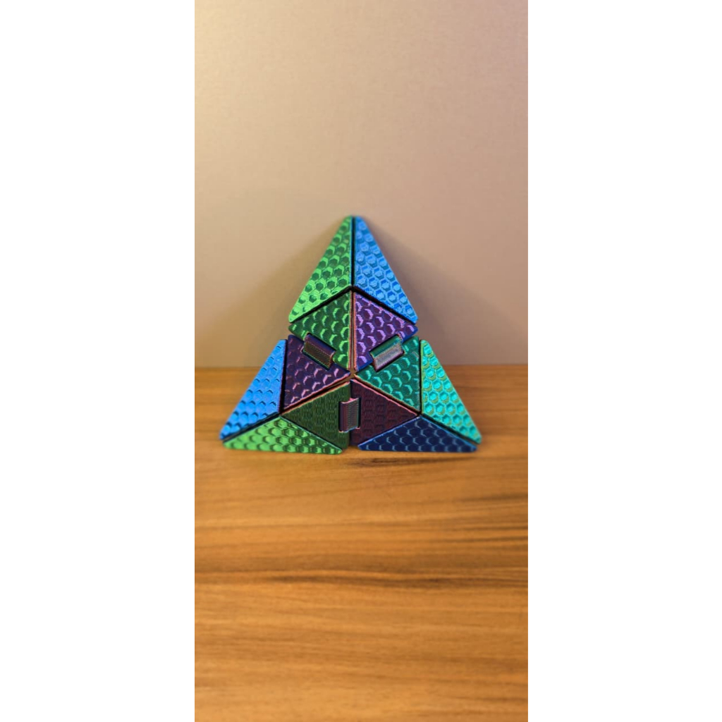 Cubo Sensorial Antiestresse Articulado | Fidget Toy Geométrico Dobrável em Impressão 3D