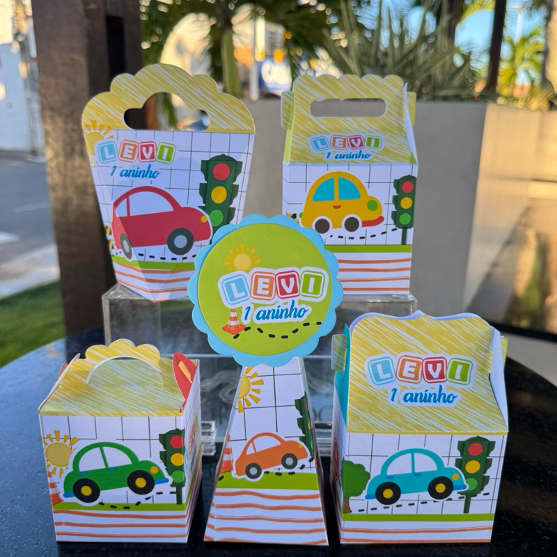 Caixinha Personalizada CARRINHOS (PEGUE E MONTE) - kit festa - lembrancinha - aniversario