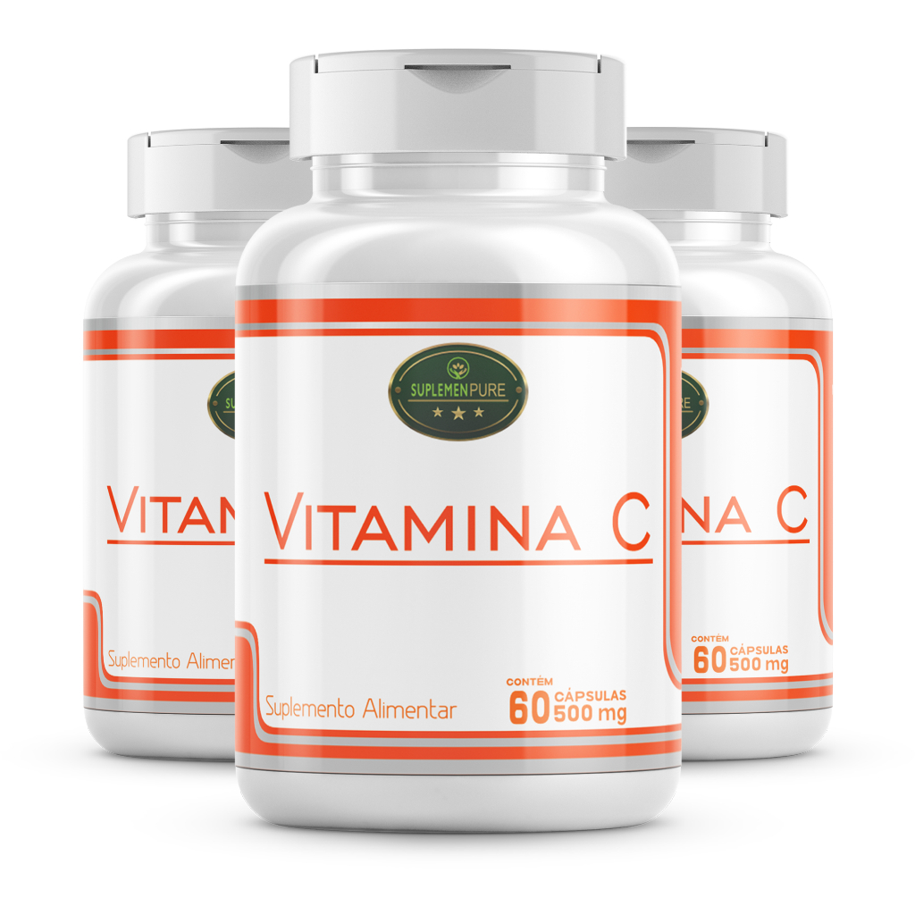 Vitamina C Alta Potência - Imunidade, Pele e Saúde - 100% Original Kit 3ou 6 Potes