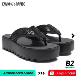 Sandália Melissa M-Lover Thong Platform Feminina Preta Original com Nota Fiscal e Garantia