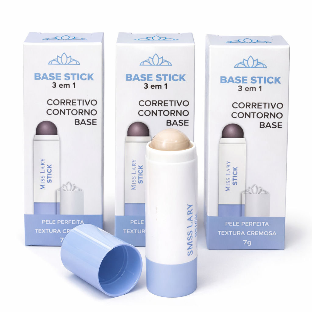 BASE STICK MISS LARY 3 EM 1 Corretivo + Contorno + Base Textura Cremosa