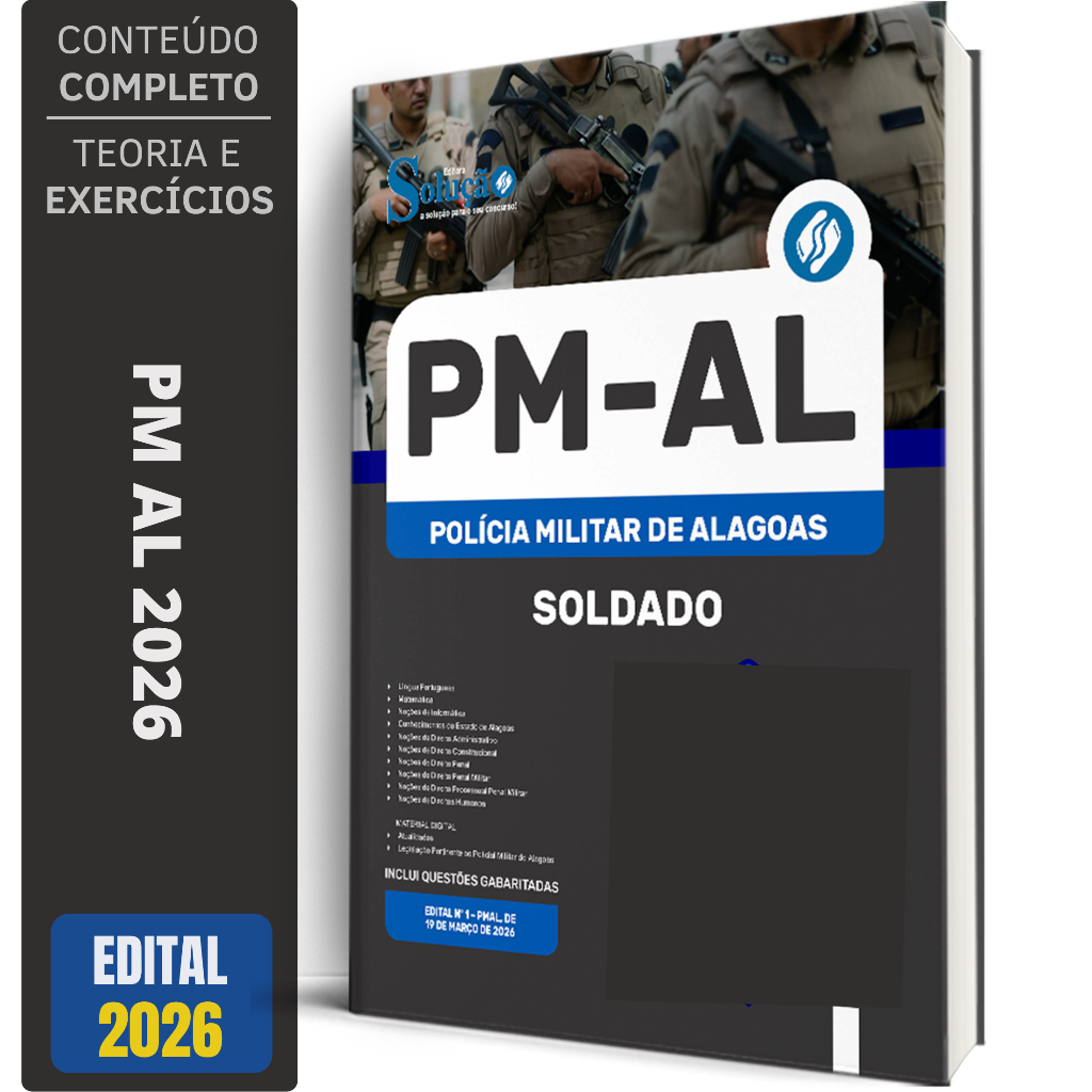 Imagem Apostila Soldado Concurso PM AL - Polícia Militar Alagoas