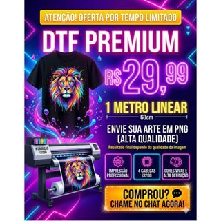 DTF 1 METRO LINEAR (60cm) – Cores Vivas e Alta Qualidade! em Oferta na Shopee