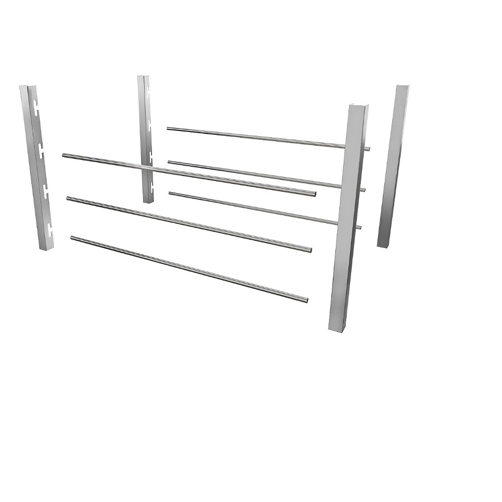 Suporte Inox P/ Churrasqueira Multinível E 6 Barras De 75 Cm