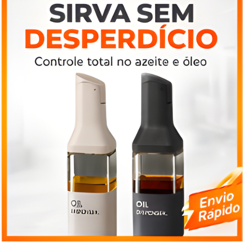 Galheteiro Dosador 500ml Vidro Azeite Óleo Não Derrama Controle Preciso Cozinha