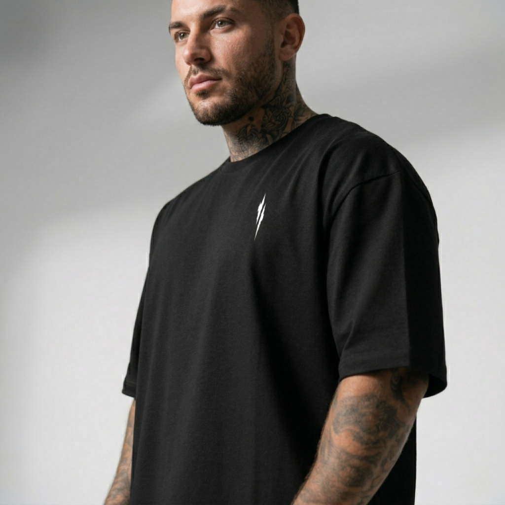 Camiseta Oversized Masculina Streetwear Algodão Premium Larga Casual Conforto