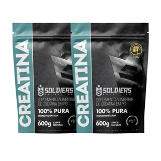 Creatina Monohidratada 1200g Soldiers Nutrition 100% Pura Importada Alta Performance Músculo Treino em Oferta na Shopee
