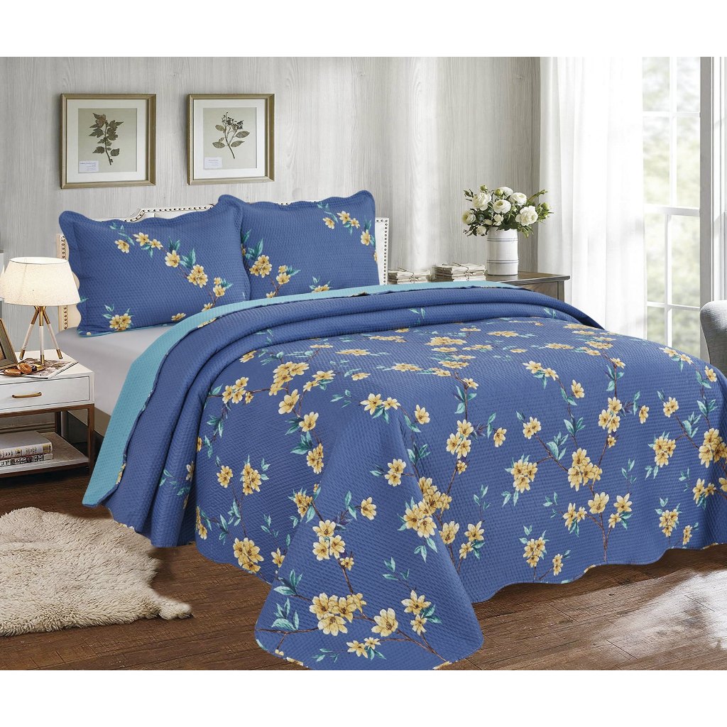 Kit Colcha Queen Patchwork Patch Ultra 3 Peças 240×260 cm | Dupla Face – Elegância e Conforto