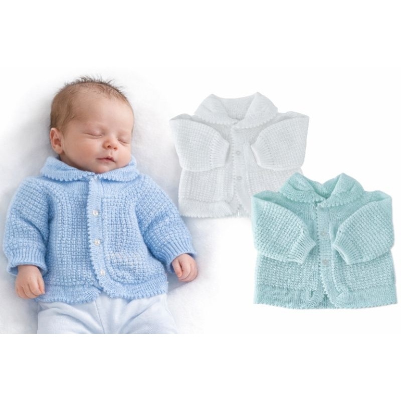 3 Casacos Bebê 0 a 3 meses - Manga Longa Cardigan