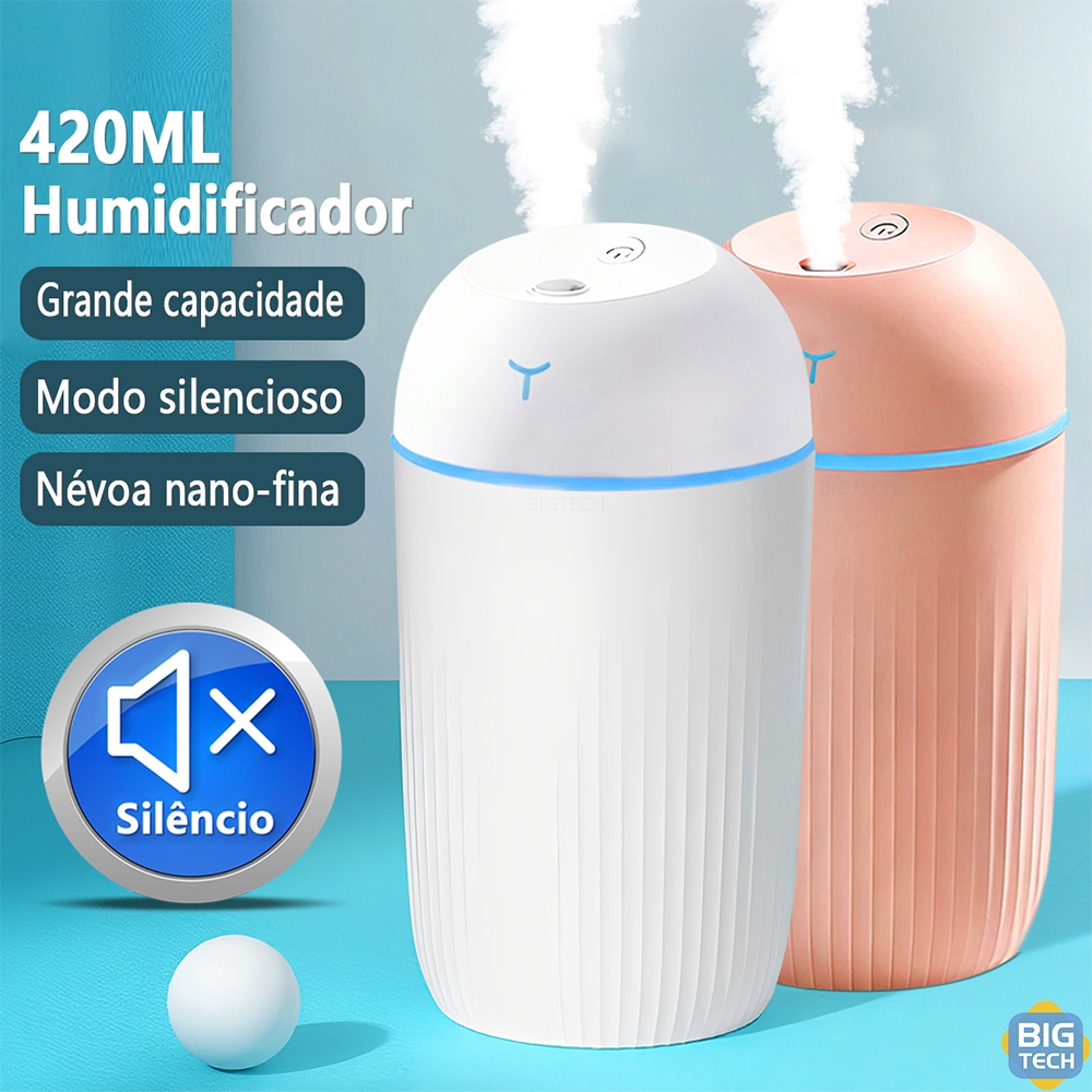 Umidificador De Ar Aromatizador De Ambiente Grande 10h Difusor De Aroma Ultrassonico Casa Branco