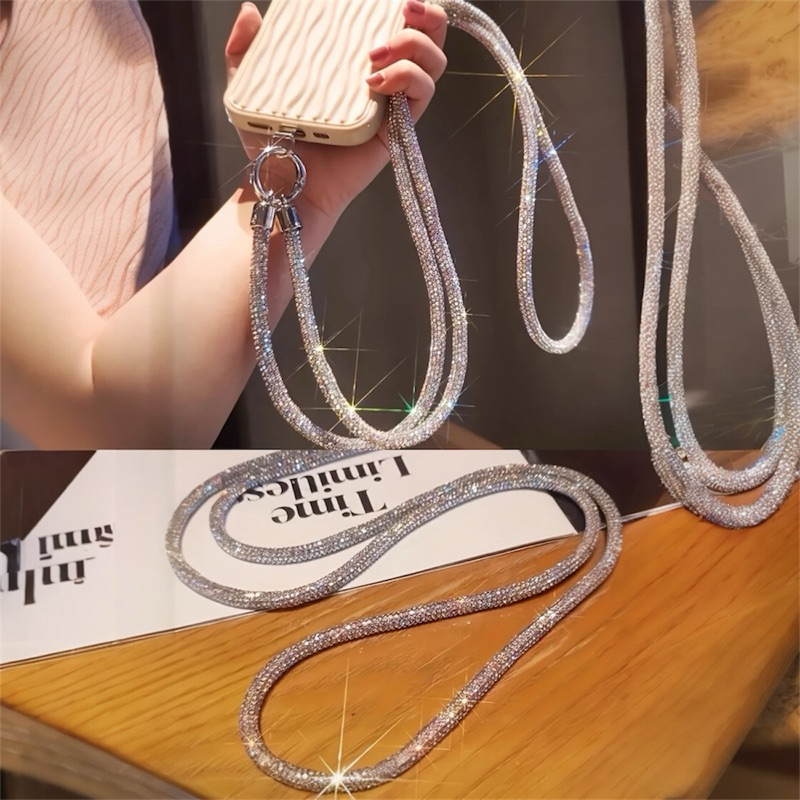 Cordão Para Celular Anti-Queda Brilhoso - Alça para Celular antifurto da Moda