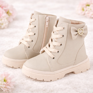 Bota Infantil Coturno Menina Laço Leve Macia Conforto Antiderrapante Casual Feminina Estilo em Oferta na Shopee