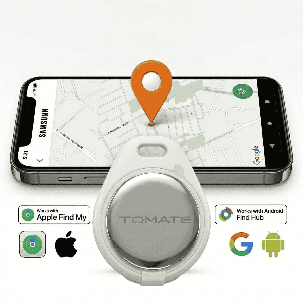 Smart Tag Localizador Compatível com Android e Iphone IOS Rastreador de Objetos GPS c/ Alarme Sonoro
