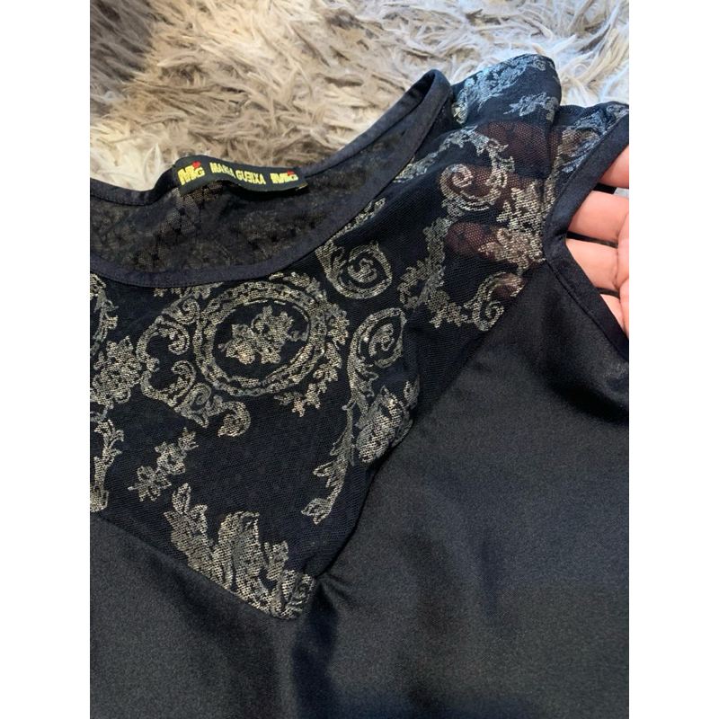 Blusa Feminina Preta tamanho P Maria Gueixa Brechó Chic