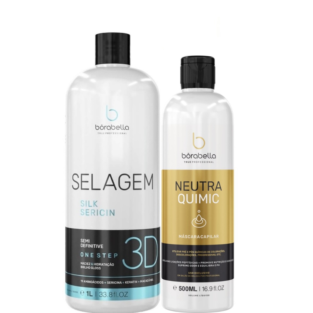 Borabella Selagem 3D 1L + NeutraQuimic Neutralizante 500ml em Oferta na Shopee