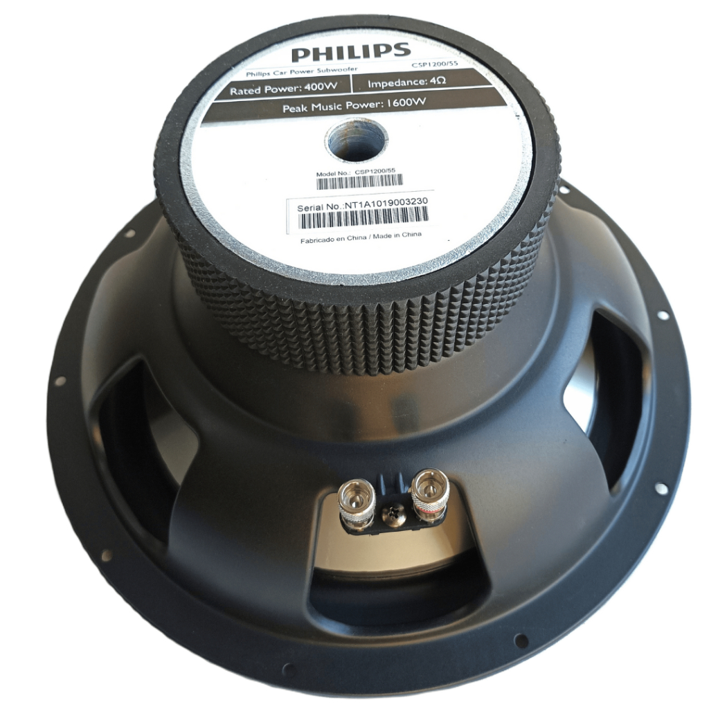 Subwoofer Car Power Philips CSP1200/55 - 12” Polegadas  - PN 400W / PPM 1600W Bobina Dupla, Usado.