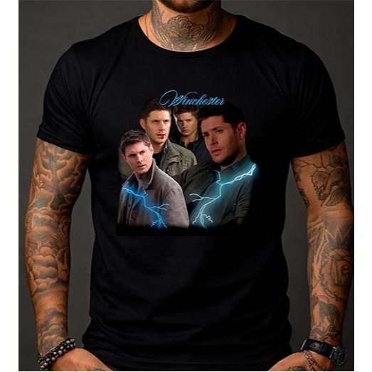Camiseta Camisa Blusa Dean Winchester Supernatural Lançamento Premium 100% Algodão Maculino e Feminino