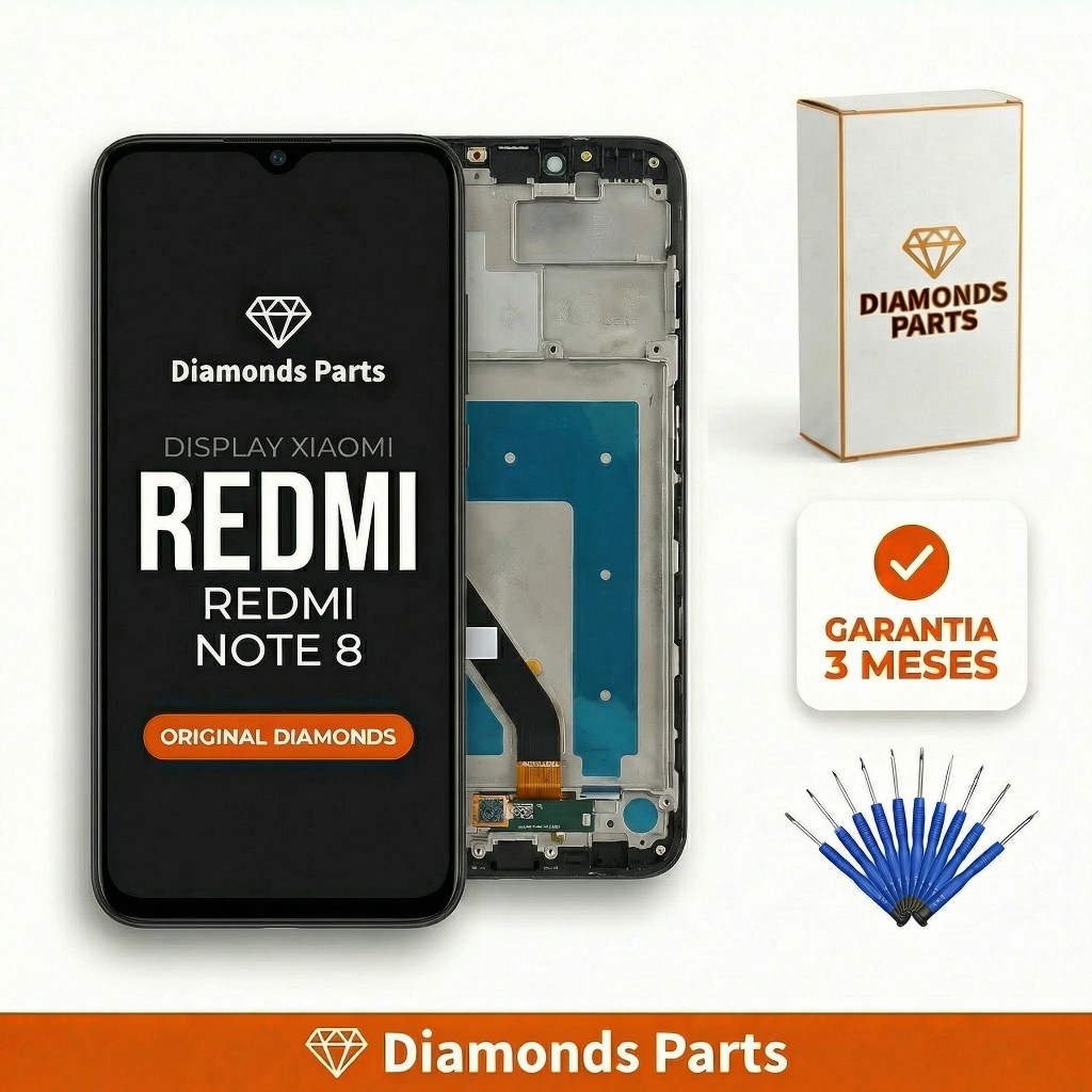 TELA DISPLAY FRONTAL REDMI NOTE 8 DIAMONDS ORIGINAL