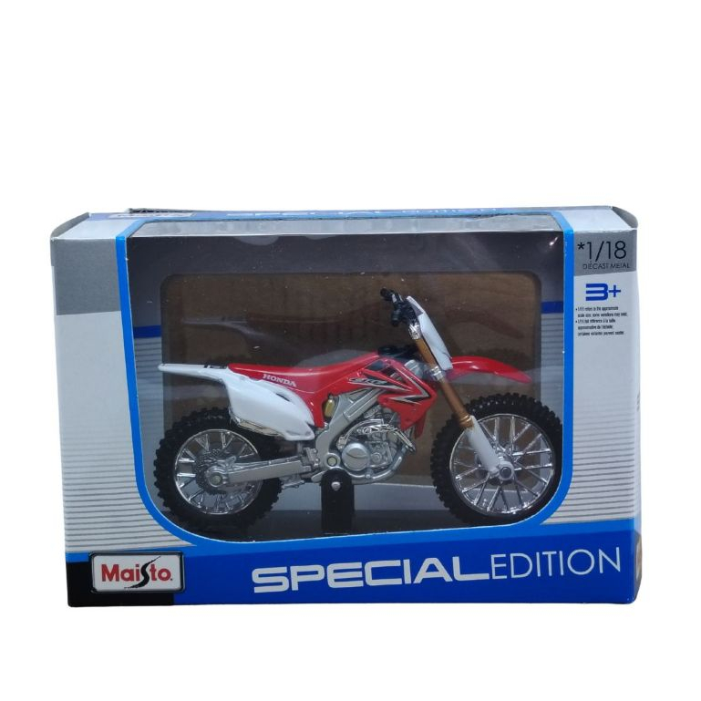 Miniatura Moto de motocross e trilha  SPECIAL EDITION  Maisto 1/18 Com base